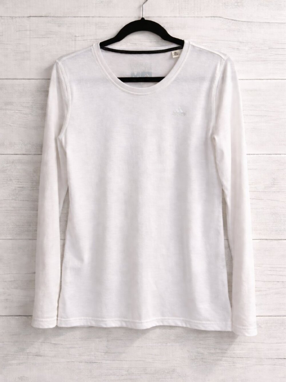 Adidas Climalite White Long Sleeve Athletic Top Women’s Medium Workout Tee